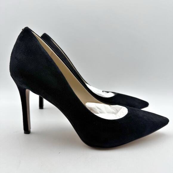 Sam Edelman Womens Hazel Point Toe Pumps US 8 Wide Black Suede Stiletto NIB - Picture 3 of 13